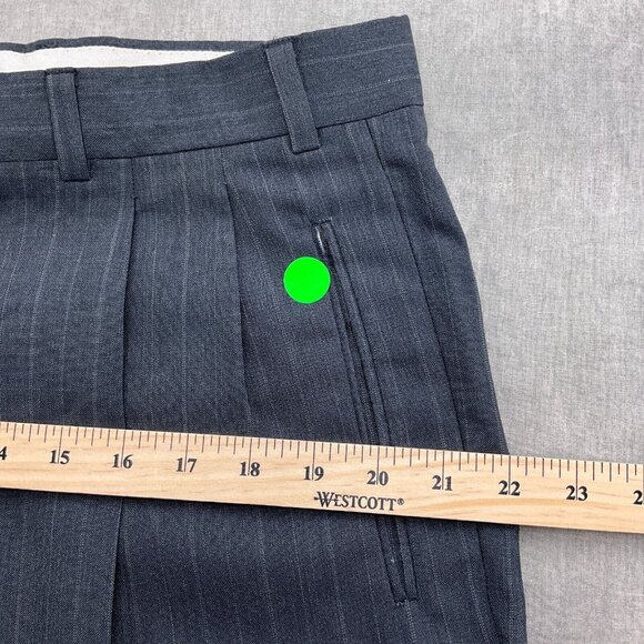 Macys Design Studio Suit Men 44 35Wx28L Gray Stripe Classic‎ Career Wool USA - Picture 15 of 16